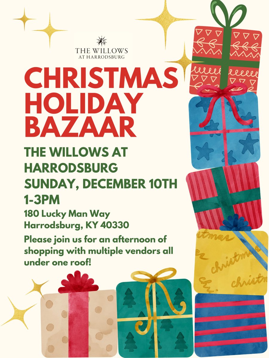 We are hosting our annual Holiday Bazaar on December 10th! Please join us for an afternoon of shopping local small businesses! Come get some Christmas gifts for your loved ones! #TrilogySeniorLiving #SeniorLiving #ShopLocal
