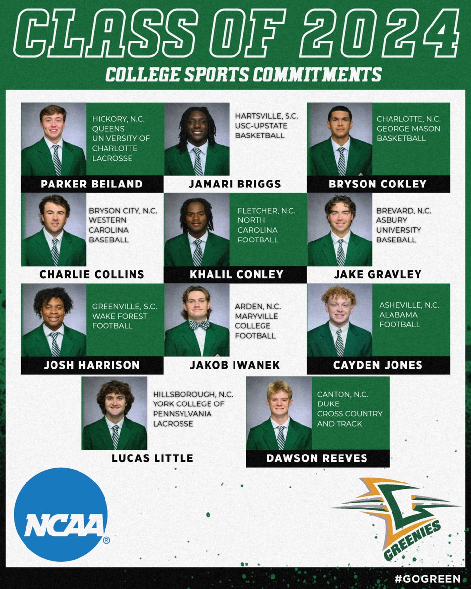 As of today, there are now 11 Christ School seniors who have committed to play college sports. #GoGreen #asheville #avlsports