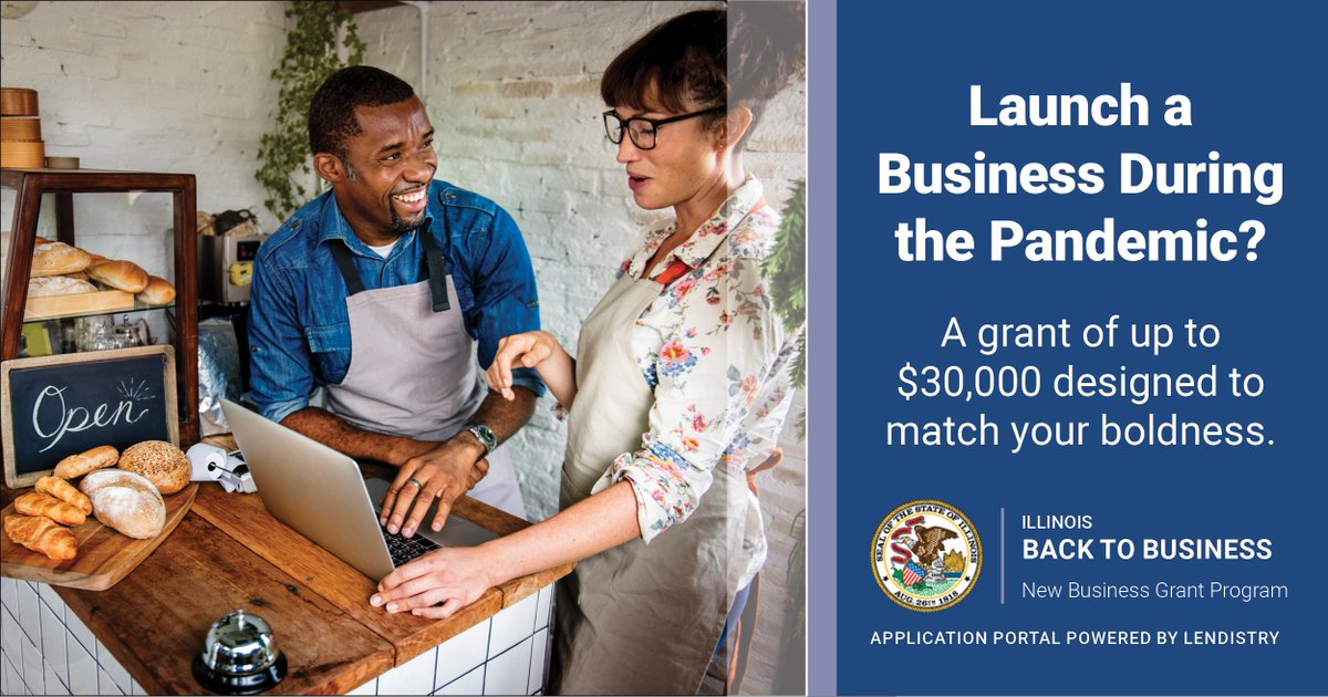 Calling all small business owners who opened their businesses during the pandemic -- this program is for you! 🙌 Apply now: bit.ly/3uFf3Y0 

#b2bgrant #JacksonvilleIL #morgancountyil #scottcountyil #casscountyil #smallbusinessrelief @JaxMainStreet @IllinoisDCEO