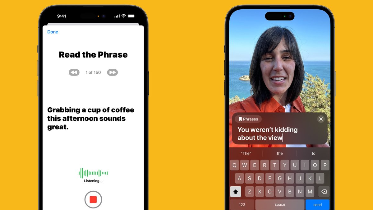 MacRumors's tweet photo. Apple Highlights iPhone Feature That Lets You Preserve Your Own Voice https://t.co/RvYZ486INd https://t.co/awsPCkeM80