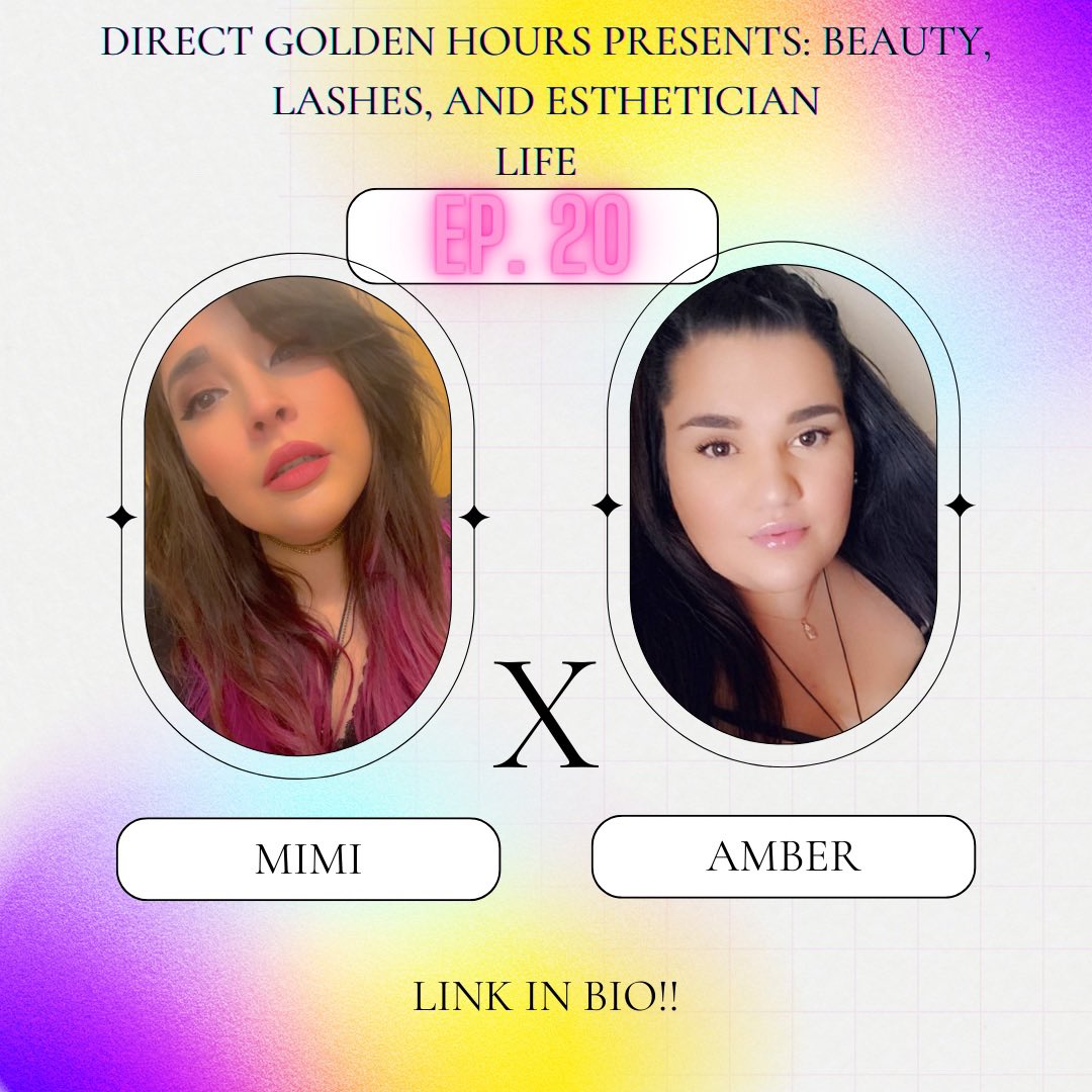 GoldenHoursPod's tweet photo. Todays episode we have Mimi’s best friend joining us! She talks about her experience with being a lash artist in Las Vegas, NV. Go follow her lash page @amber_lashart ON IG! to book an appointment with her! ONLY IN LAS VEGAS, NV!

#lasvegas #lashextensions #lashartist #podcast https://t.co/tifmL01EZm
