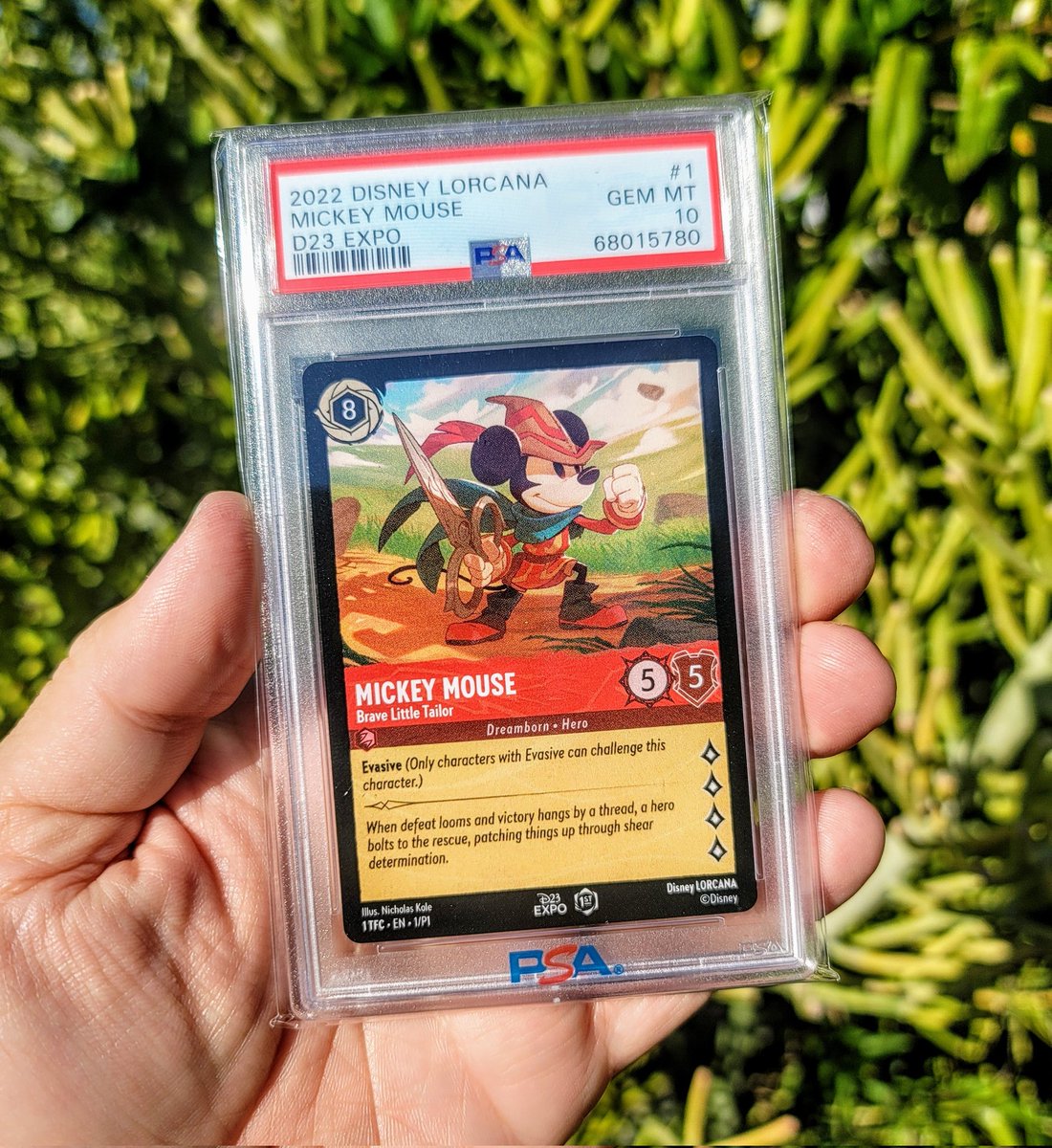 THE only Disney Lorcana card to own to be honest! The Mickey D23 Expo promo  PSA 10. I'm moving on. I would rather pick up some nice Star Wars autograph  cards