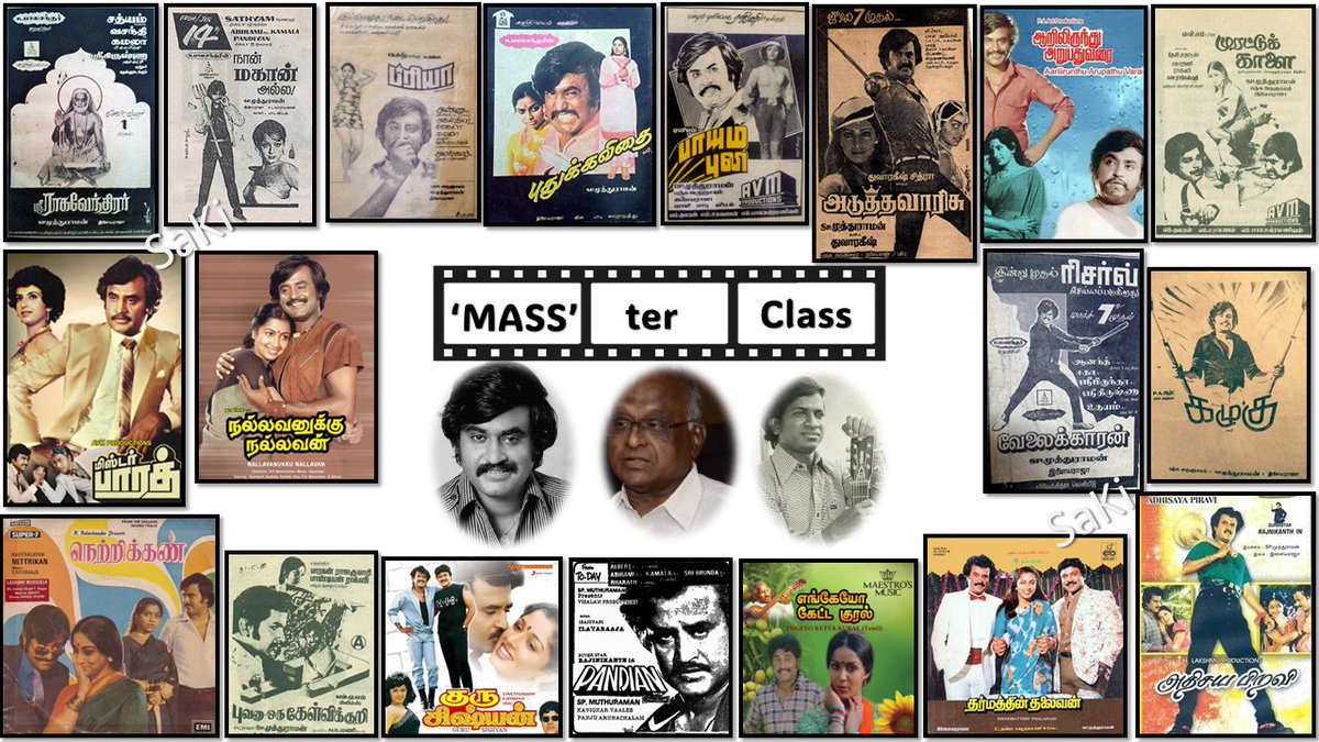 This Director + Actor + MusicDirector combo made a staggering 19 films together, and many of them blockbusters.  
SPM did a mind boggling 37 movies with Ilayaraja, and 24 movies with Rajnikanth. 
From the massiest ' Podhuvaaga en manasu' , to the trippy overlaps of 'Ponnoviyam' ,…