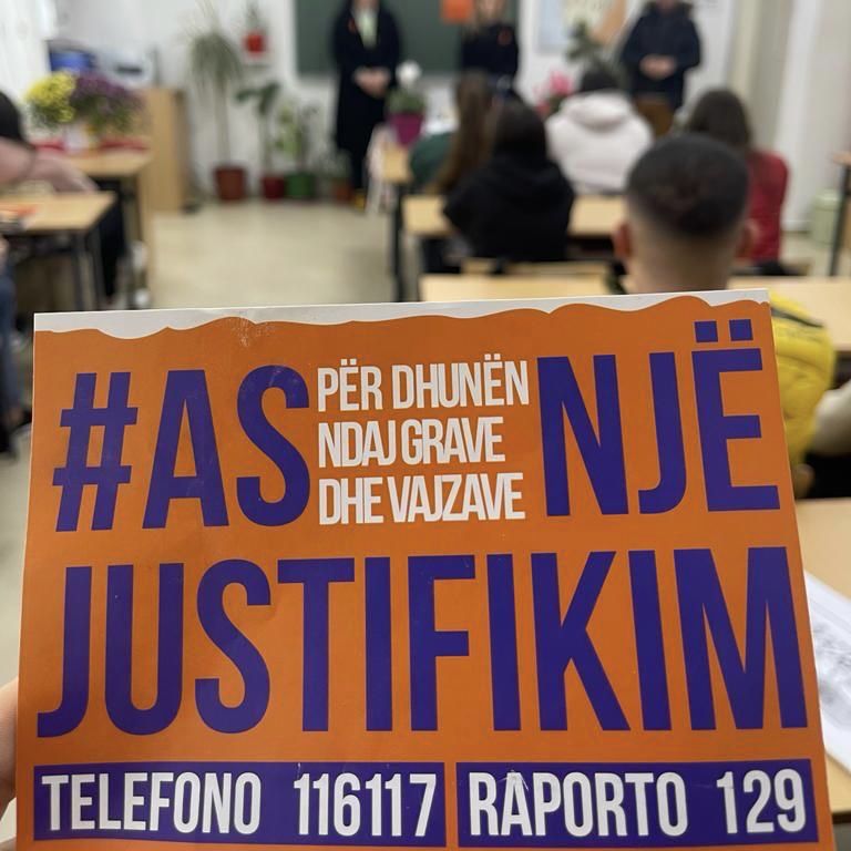 DifferentEqual2's tweet photo. #16daysofactivism against gender-based violence. Info session about gender based violence and all forms of violence, where to report the violence and the support services provided. This activity was organized by D&amp;E in collaboration with @bashkiakamez @unwomenalbania https://t.co/uJIwlvr0Av