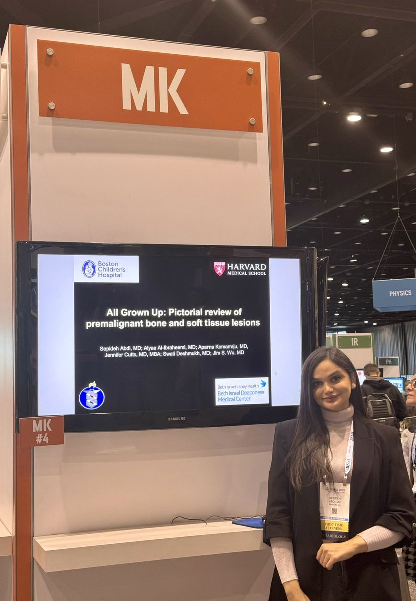 SepidehAbdiii's tweet photo. "Thrilled to share our RSNA 2023 #educational exhibit – an incredible experience! 🌟 Honored with the Certificate of Merit #award.
Grateful for the experience and thankful for the support from my incredible mentor @JimWuMSK @BIDMCRad ". 🌟🏆 #RSNA2023 #firsttimeattendee https://t.co/rlDuqJ5qWH