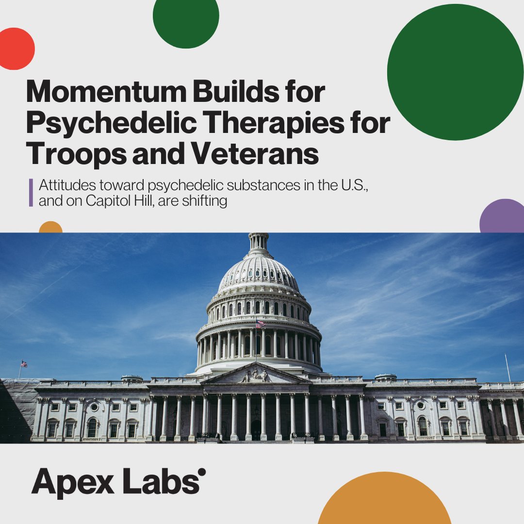 A <a href="/rollcall/">Roll Call</a> article highlights growing momentum in Congress supporting exploring #psychedelic treatments for #PTSD among servicemembers &amp; vets. Current legislative efforts are spearheaded by advocates like Reps. Alexandria Ocasio-Cortez &amp; Daniel Crenshaw: bit.ly/3Gk2O5E