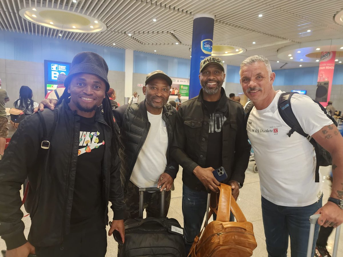 In the company of Legends that will feature in the AFRICAN LEGENDS vs CHIPOLOPOLO LEGENDS. With @siphiweshabba, @LucasRadebe and @markfish74 Match is on Saturday at Heroes Stadium.