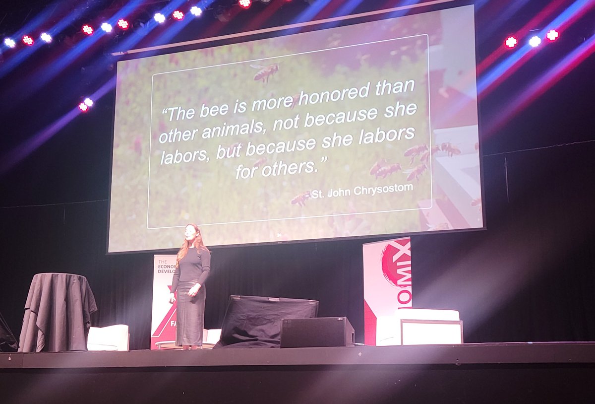 #Economix2023 - this is fitting for all in Economic Development roles. ❤️  Inspiring work Bee Downtown!