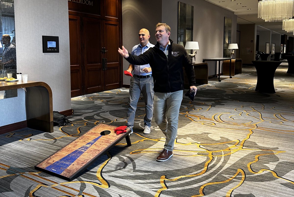 A real nail biter this morning at #CAIRIBU2023! See you in Round 2 of the CAIRIBU CORNHOLE tournament @LabRicke and Ramey Goueli🏅Great comeback! Good game @stranddw and Chad Vezina🤝