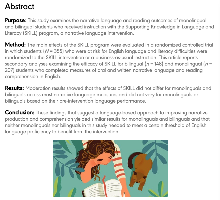 New article out in @ASHAWeb AJSLP from TCLD's Phil Capin, Sharon Vaughn, Greg Roberts, and many others!
pubs.asha.org/doi/10.1044/20…