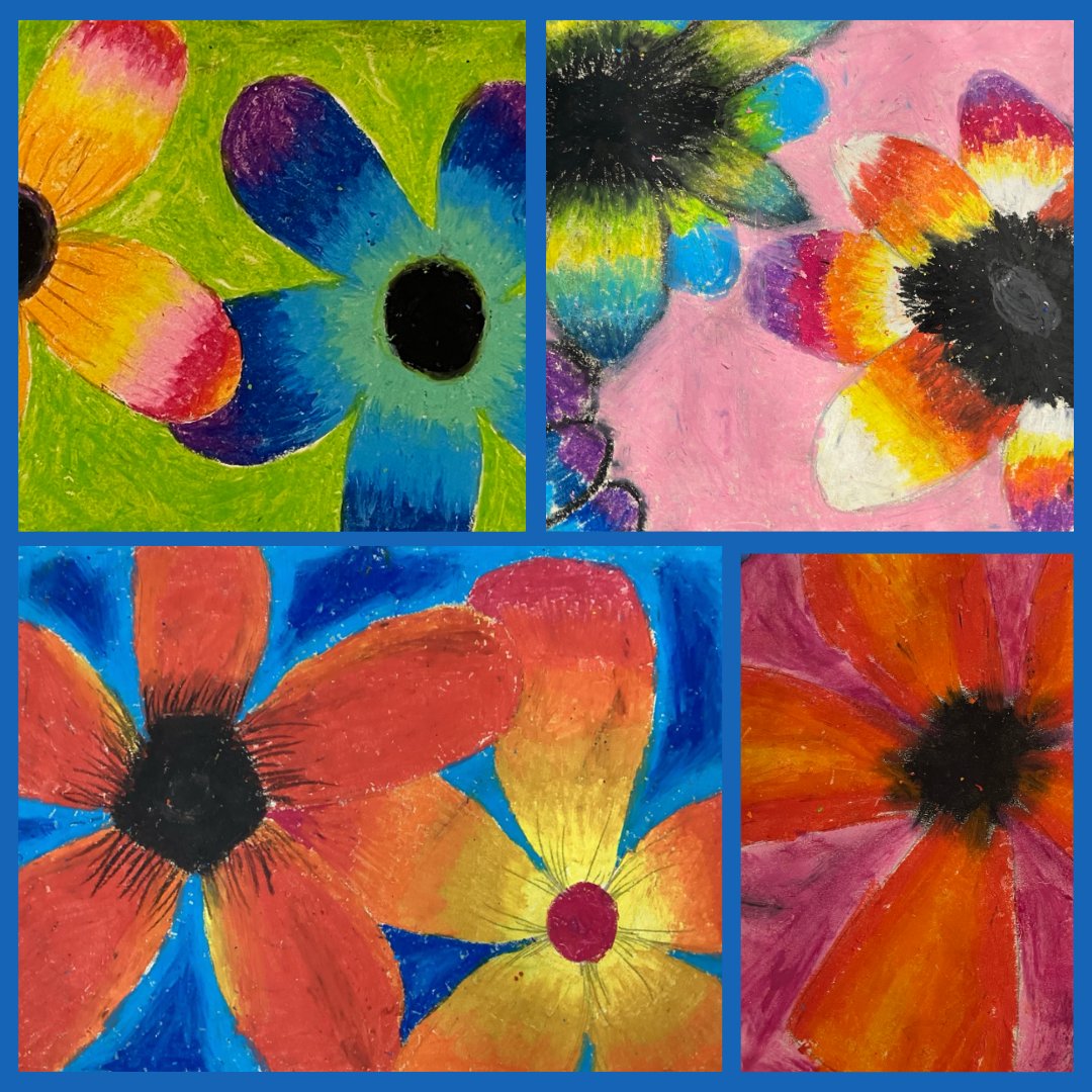 Take a look at these stunning oil pastel creations. Using a variety of techniques such as blending, stippling and colour mixing, the children have produced these striking pieces. #CelebrateCreativity #ArtistsInTheMaking