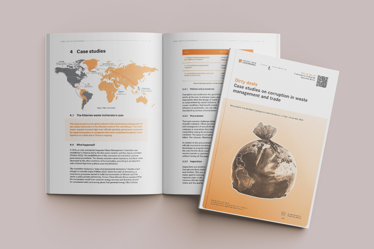 BaselInstitute's tweet photo. Missed the launch of our new report on #corruption in #waste management and trade?

📺 Catch up with the recording: https://t.co/8SzJpJam75

📃 Or a short summary: https://t.co/4v33UKf9zO

Featuring the co-authors Nancy Isarin @Ambiendura, Claudia Baez Camargo @ClaudiaBaezCam1 and Amanda Cabrejo le Roux @cabrejoleroux , plus moderator @juhanigrossmann.