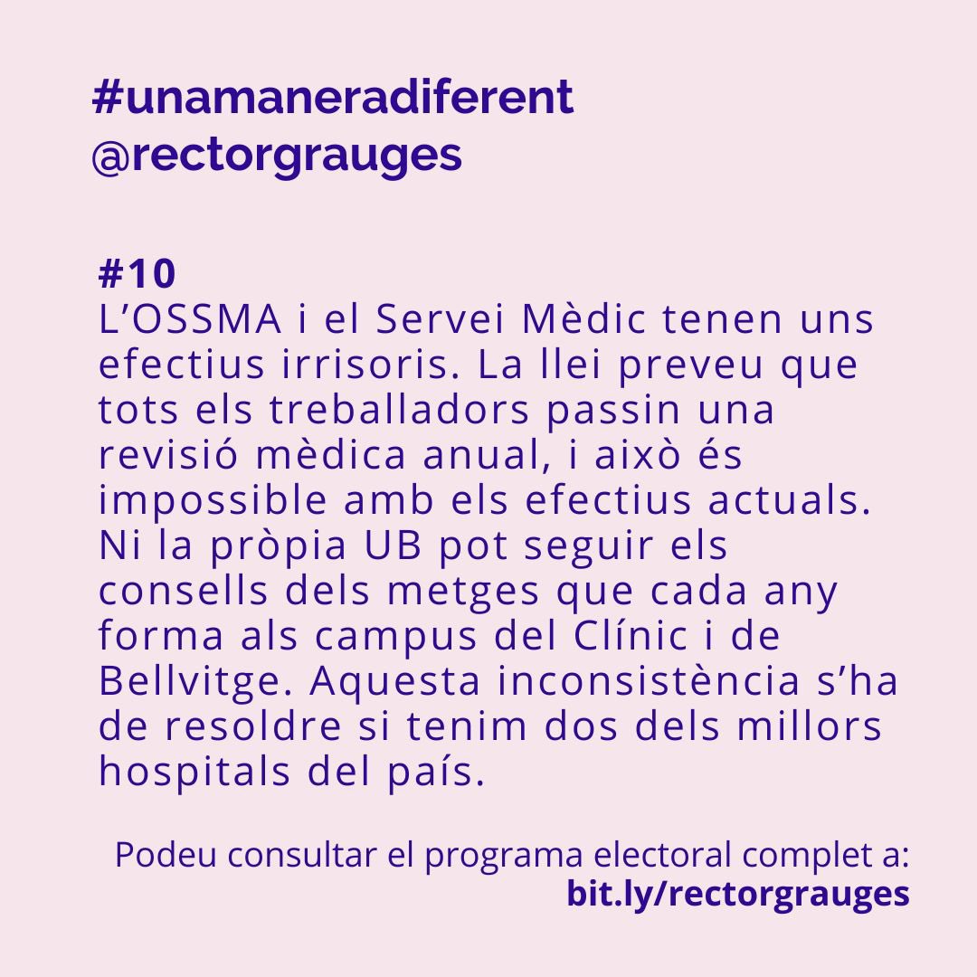 RectorGrauges's tweet photo. A les 16h presentació d’ #unamaneradiferent a la Facultat de Filologia i Comunicació a l’Edifici Històric #EleccionsUB @UniBarcelona https://t.co/TTBC2gQ3uU