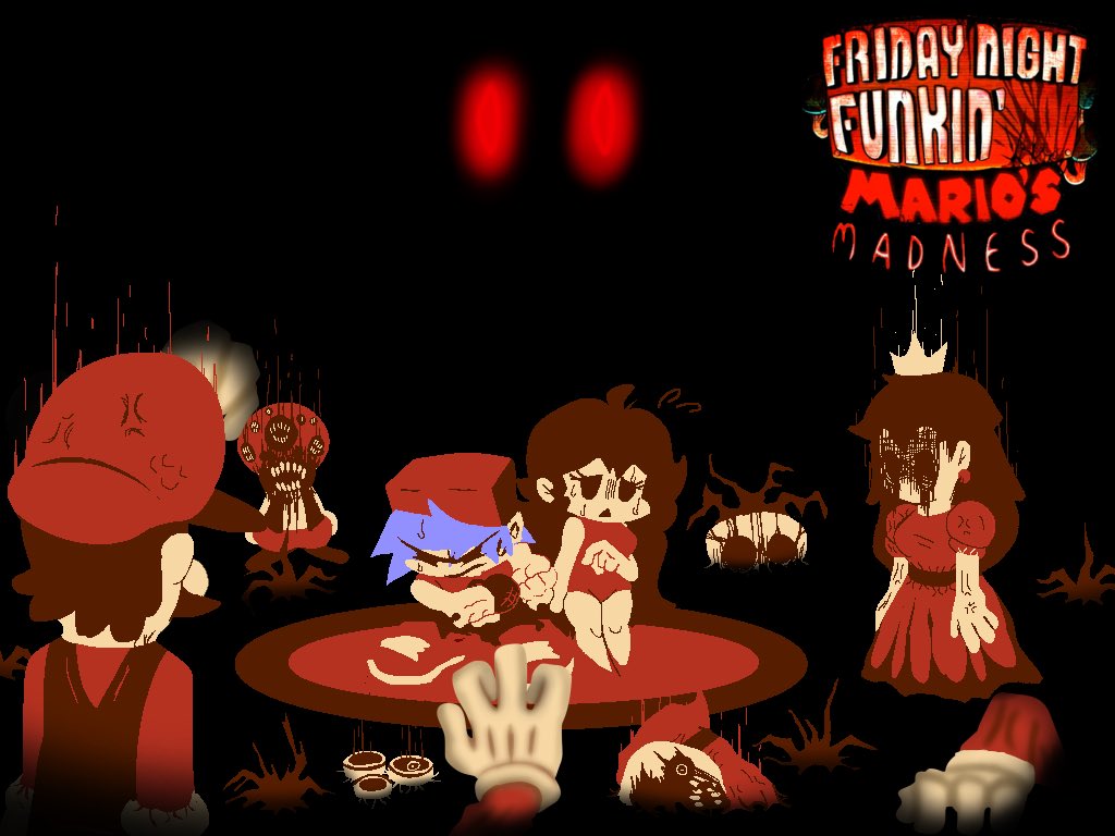 BlueFox79668520's tweet photo. Today is the Day and it’s gonna be a bunch of Madness. Or tomorrow idk, take much time y’all need 👍 
#mariomadness #FNF 
Mario Madness by: @MarcoJurez19 https://t.co/sIFURselO8