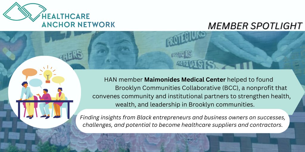 HAN member <a href="/MaimoHealth/">Maimonides Health</a> helped found <a href="/BKcommunities/">Brooklyn Communities Collaborative</a> to strengthen health, wealth, and leadership. Read their report on participatory action research with Black entrepreneurs and business owners. #SDoH #healthyequity #AnchorMission #CommunityWealth

ow.ly/TGsx50QcXiw