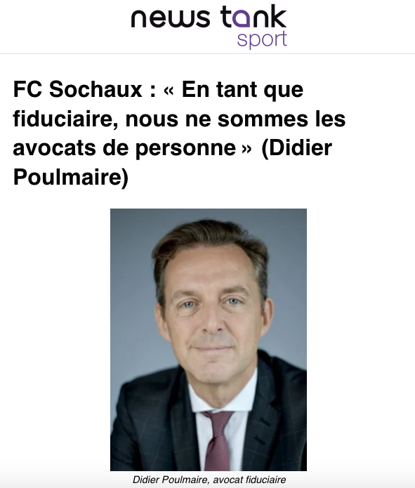 ⚽️<a href="/FCSM_officiel/">FC Sochaux-Montbéliard</a> 
« A #Sochaux, la fiducie a permis de structurer un dialogue, de s’assurer que tout le monde voulait aller dans le même sens."
Entretien avec <a href="/DidierPoulmaire/">Didier Poulmaire</a>, avocat fiduciaire de "FCSM2028"
C'est ici : urlz.fr/oIpf
<a href="/sociochaux_asso/">Association Sociochaux</a>