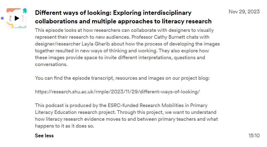 Research Mobilities in Primary Literacy Education tweet media