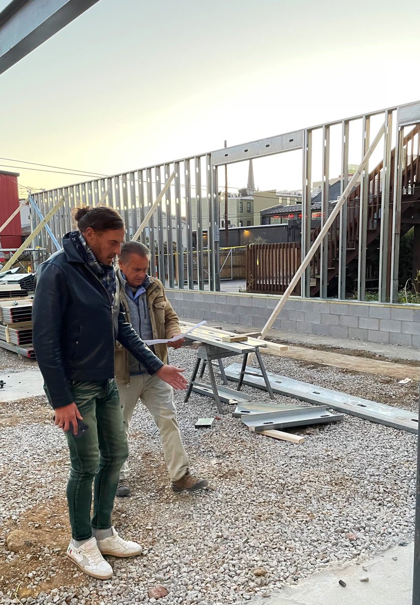 First signs of the kitchen and Omakase room @sageagogo in Nulu.  The 2k sf addition to the backside is making it all real! #bestsushilouisville #kevingrangier #bellenoble