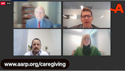 MAKING AN IMPACT SHARING RESOURCES for the 1.28 million family caregivers in North Carolina:

Ed Bonilla, our Director of Mission Advancement (pictured bottom left), was a panelist yesterday for <a href="/AARP/">AARP</a> NC’s Caregiver Resources Facebook Live —sharing  our nc211.org/caregiver-outr….