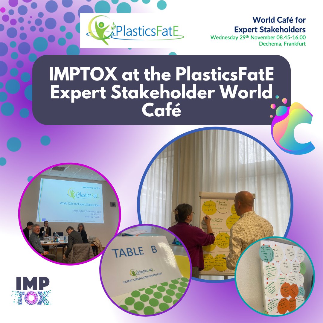 🌐 Joined insightful talks at @plasticsfate 's World Café for Expert Stakeholders! @imptox delved into discussions on micro/nanoplastics' impact on health with stakeholders from research, academia, industries. Let's keep advancing knowledge! 🧪🌍 #CUSP #MNPs #ResearchTalks 🚀🔍