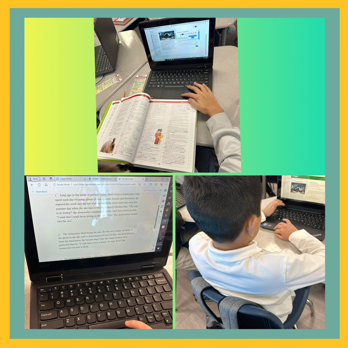 My 4th grade scholars are already enjoying and practicing  SCR’s  using Writable!💚🌵💎#CactusMakesPerfect#TeamSISD# WritingMatters