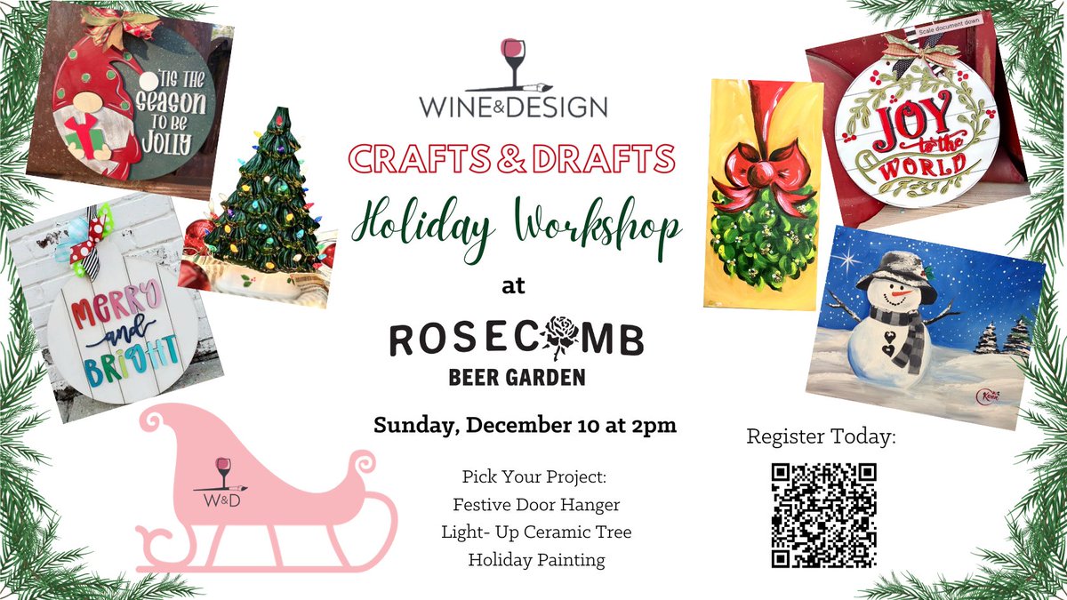 WineDesignCary's tweet photo. Join us at Rosecomb Beer Garden on Sunday, December 10 at 2:00 pm. Pick a craft, grab a mug of beer or a glass of wine and enjoy the holiday season! Register at:
https://t.co/DT35Tsprys https://t.co/L0blxpp06y