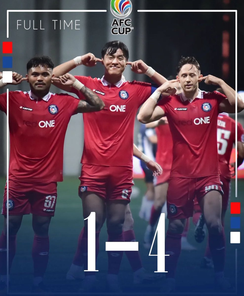 MFL_MY's tweet photo. Keputusan masa penuh Hougang United 1-4 Sabah FC
Tahniah The Rhinos! 🦏
#AFC23 https://t.co/CLlXfjk0HV