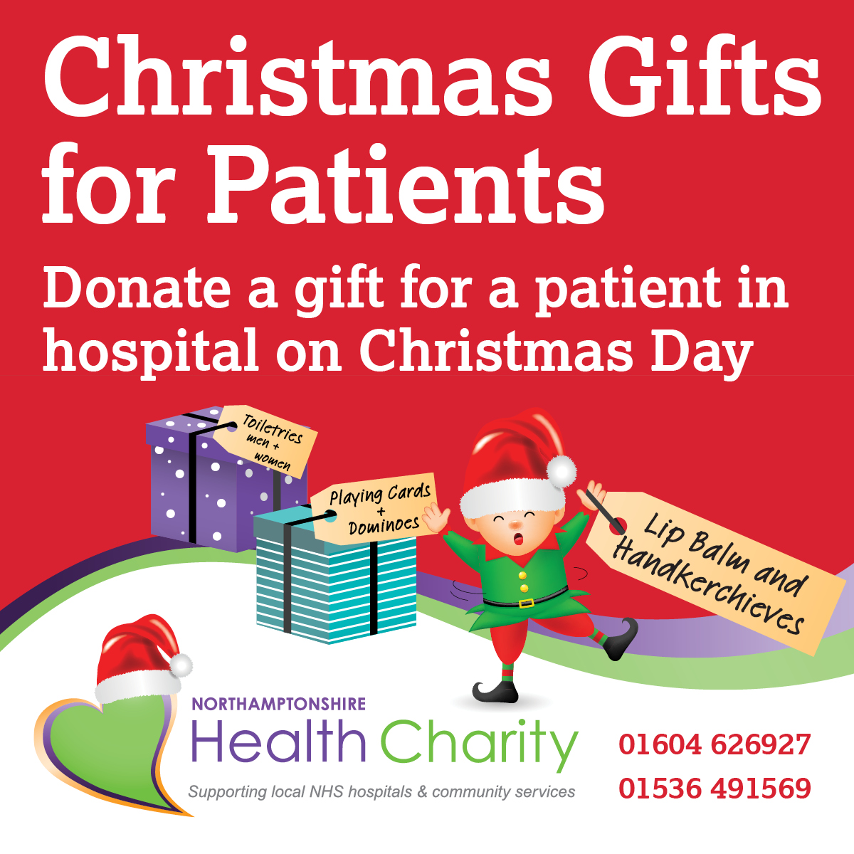 This month in the office we are collecting Christmas gifts for patients at Northampton General Hospital.

For more information: northamptonshirehealthcharity.co.uk/appeals/christ…