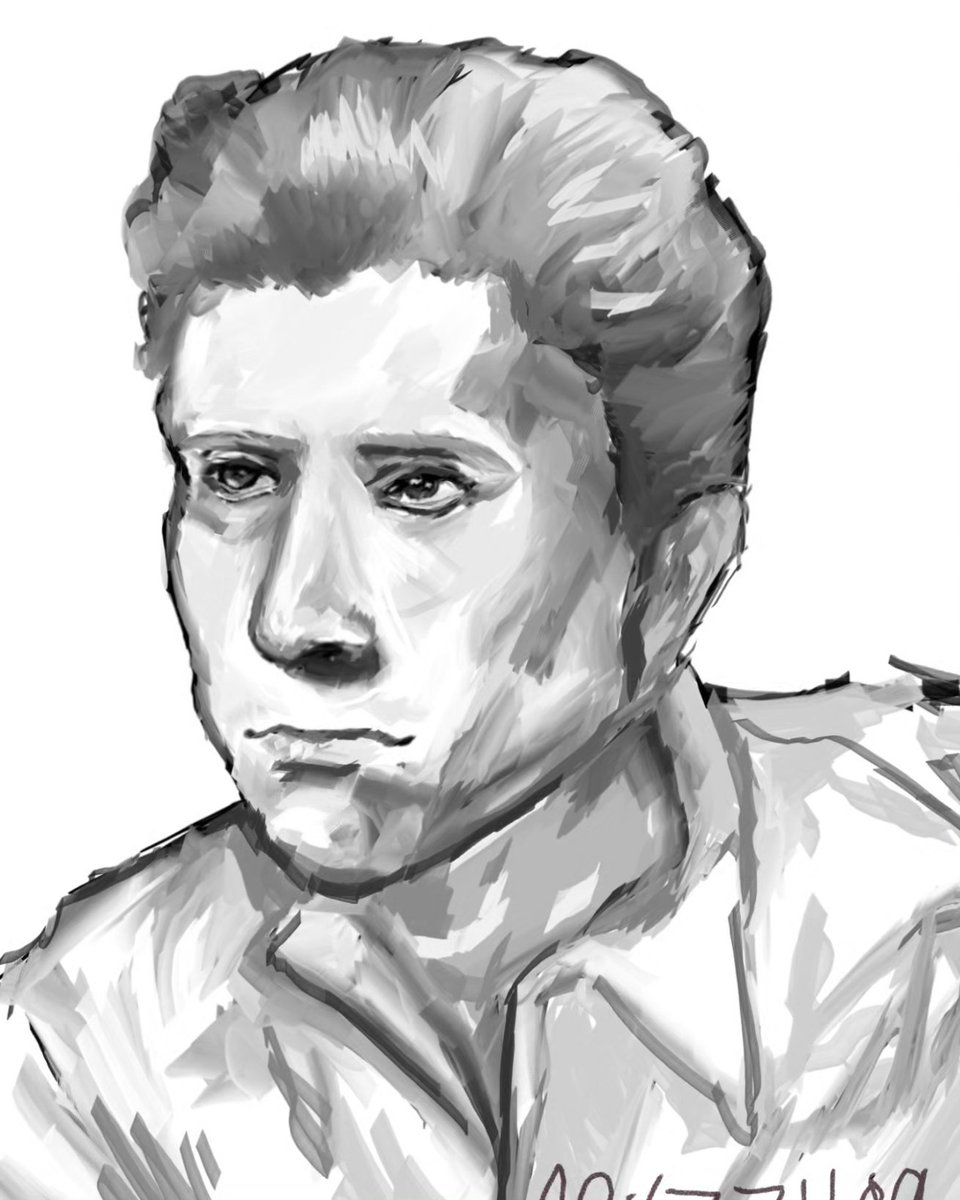 Abyzz1109's tweet photo. Drew this guy tried a weird color pallet probably won't be able to draw for awhile my iPads officially done for and the repairs are expensive AF. #procreate #procreateart #procreateartist #digitalart #digitalpainting #colorpallet #colorless #portrait #abyzz #abyzz1109 https://t.co/z7XEfKSh1n