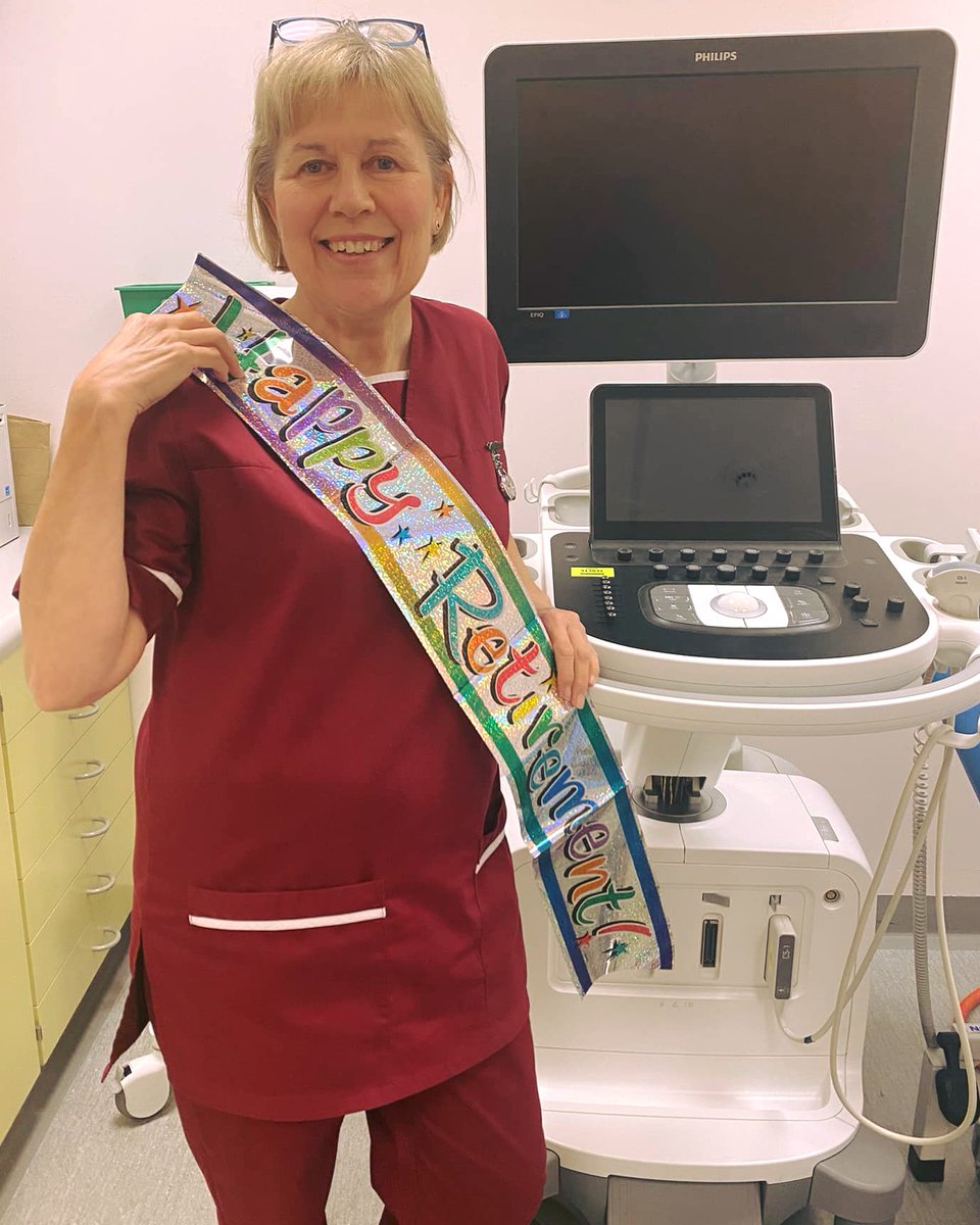 We'd like to wish Mel a very happy retirement after 47 years of NHS service 🙏 Mel will be sadly missed by all in our Ultrasound team and beyond!