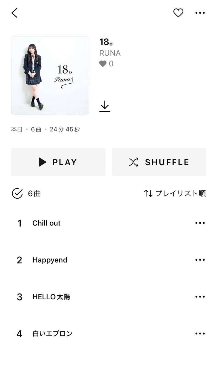 HUG0601's tweet photo. RUNA ラストアルバム「18。」
@SpotifyJP  @LINEMUSIC_JP  @amazonmusicjp  @AWA_official  @iTunesJapan …などで配信中です♪
是非お聴き下さい💕 https://t.co/6bZ8kGBRfF