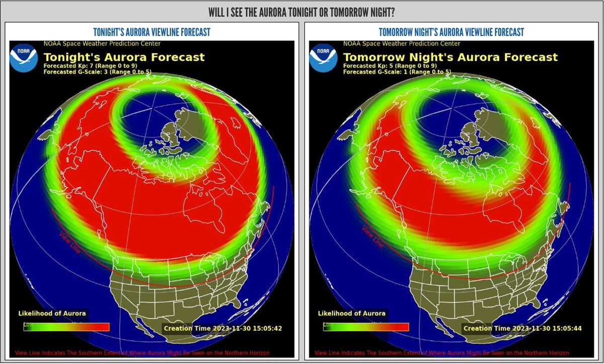 Get ready, Michigan! With clear skies and mild temperatures tonight, the stage is set for a celestial show.

awesomemitten.com/michigan-north…

Geomagnetic Storm Alert: A powerful geomagnetic storm is on its way, arriving after midnight. This cosmic event could make the Northern Lights, or