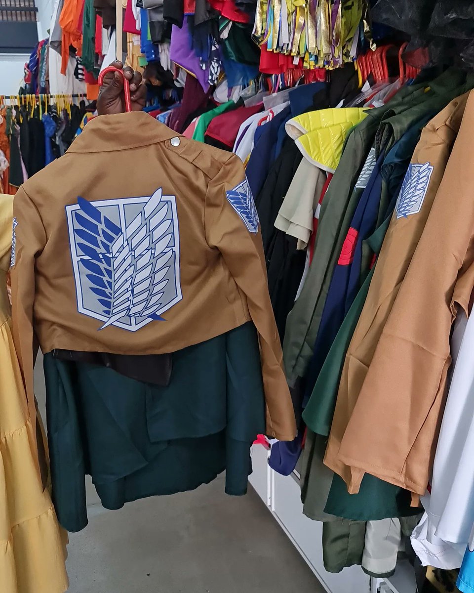 Alfonzowords2's tweet photo. If you love anime🙌🤩🫶, you'll love these amazing costumes inspired by some of the most popular shows of the year. 
#AttackOnTitan #JujutsuKaisen
Whether you want to dress up as a Survey Corps member from Attack on Titan, a Demon Slayer from Kimetsu no Yaiba, or a Jujutsu Sorcerer from Jujutsu Kaisen, you'll find the perfect outfit for your next cosplay event. 
Don't miss this chance to show off your anime fandom and have fun with these awesome costumes!

Visit us at one of our 3 stores in Randburg, Edenvale, and Kyalami.
We also deliver nationwide. 🚚
@sinderellacostumehireedenvale
Contact us now to ✨"Transform Yourself"✨
📲Call or WhatsApp on
🔘 Randburg : +27 82 878 9439
🔘 Edenvale : +27 71 366 9987
🔘 Kyalami: +27 72 427 1613
Visit our website 🔗LINK IN BIO