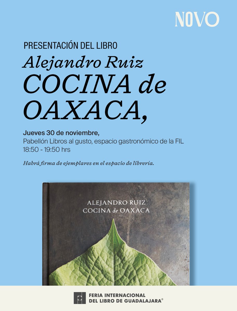 asilascosasw's tweet photo. Desde la @FILGuadalajara 📚 #LaWyOtrasLetras

#AlAire 🎙️la editora @memoriosa y el chef @chefalexruiz, para hablarnos del libro "Cocina de Oaxaca" de la editorial Novo.

🎙️@warkentin y @jrisco
📻96.9 FM o 900 AM
🔴https://t.co/MOoCnArOVG https://t.co/ecsKnez9W1