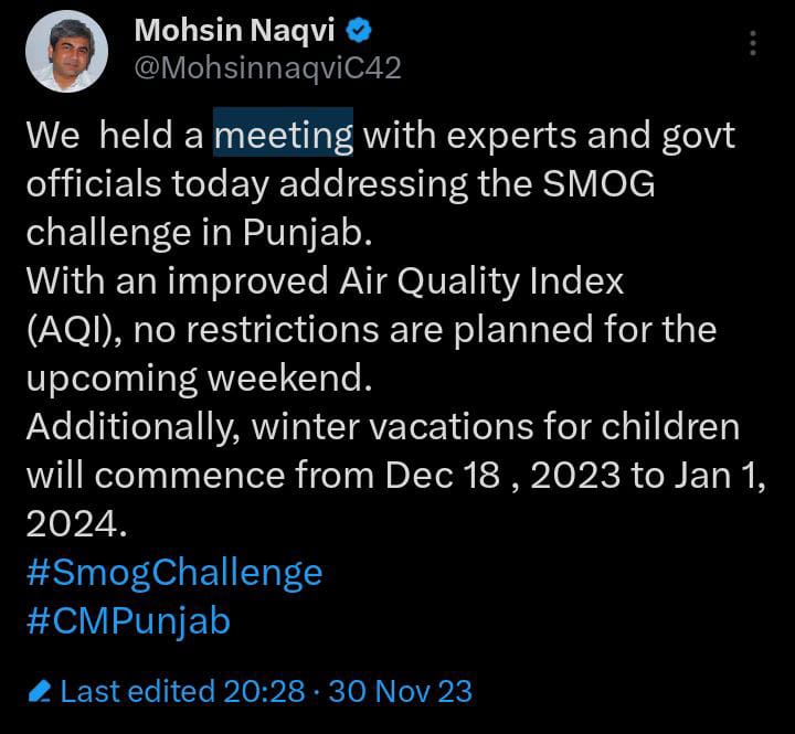 ہاں جی محترم اساتذہ کرام کیا 18 دسمبر سے چھٹیاں کرنے کا فیصلہ درست ہوگا؟

میرے خیال سے تو بلکل درست نہیں سردیوں چھٹیاں زیادہ تر جنوری میں جانی چاہئیں۔

آپ بتائیں۔۔
#smog #wintervacations