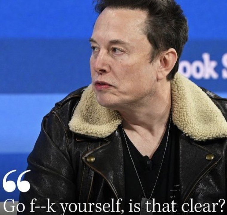 ElonMuskAOC's tweet photo. Good morning, 𝕏.

After yesterday, I have no regrets. In fact, I’m doubling down. 

To all the advertisers who left 𝕏—

GO F**K YOURSELVES. 

❤️😘 https://t.co/QY4zKvh4oT