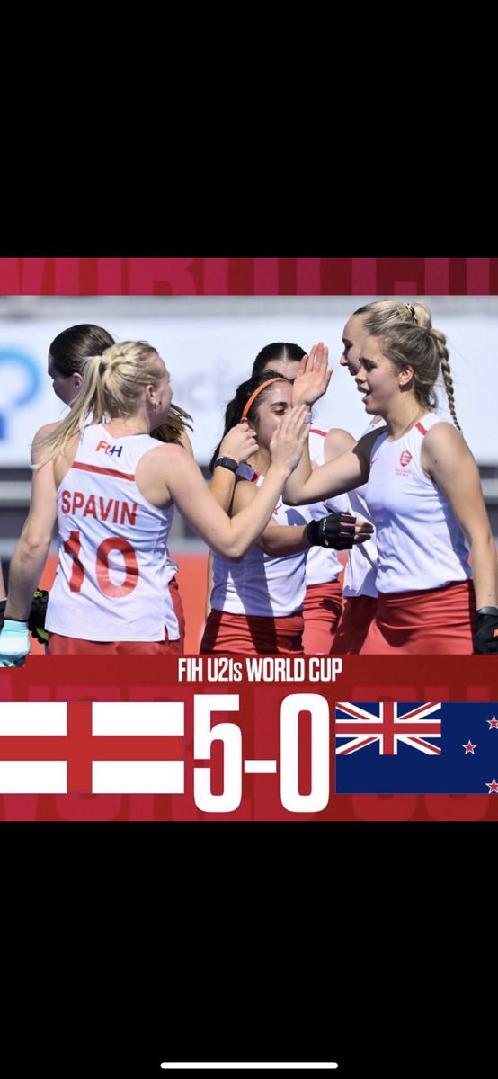 Huge 5-0 win for England U21’s &amp; current DUHC members Lizzy Pocknell and Scarlett Spavin against New Zealand today in their first pool game of the Junior World Cup!! Lizzy with a goal too🔥We are all so proud of you💜