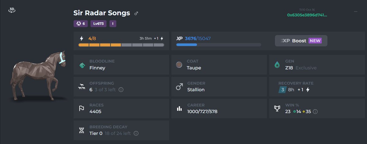 Enrie de Boozer | Grand Cru Stud (ZED) tweet media