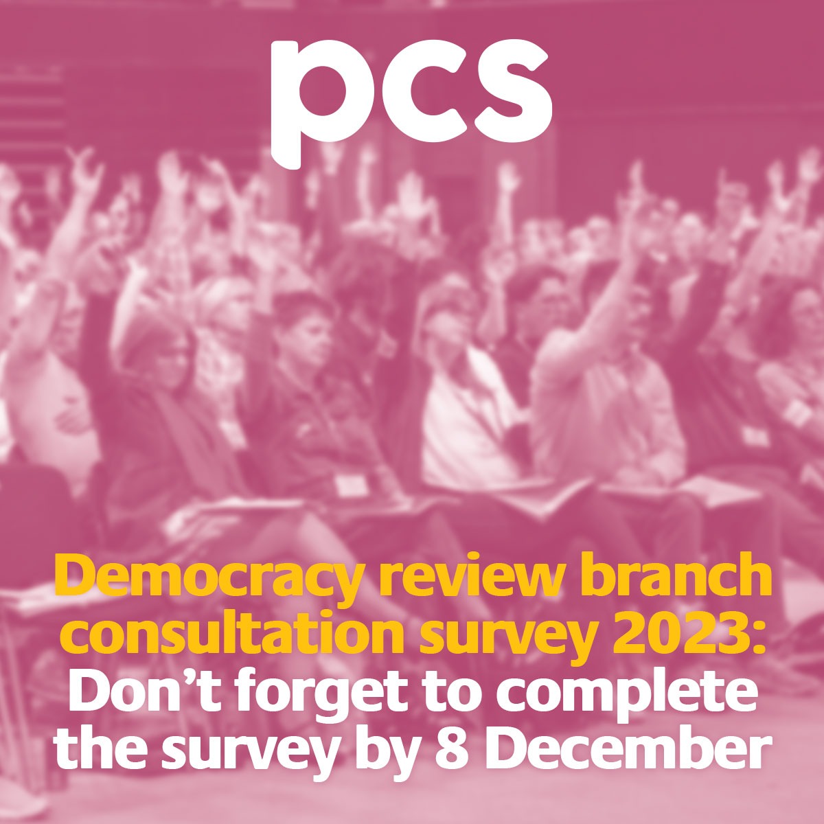 Last Chance!! 👇👇 Members and branches have until 8 December to give their views on possible changes to PCS elections to encourage more members to vote. Read more here: pcs.org.uk/news-events/ne… #PCS