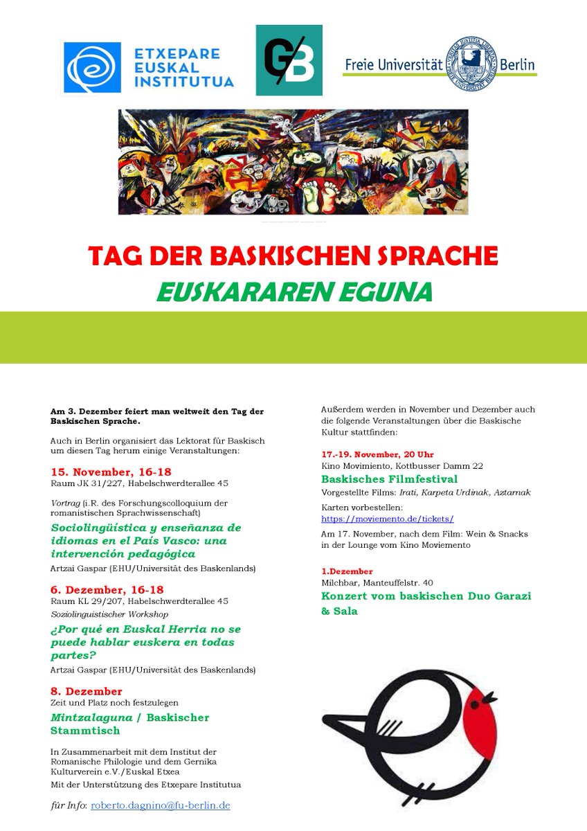 BLektorat's tweet photo. Abenduaren 3an, Euskararen Eguna!

3. Dezember, Tag der Baskischen Sprache! https://t.co/xbkl7rNK0F