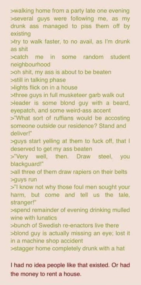BLUNDERBUSSTED's tweet image. still one of my favorite greentexts