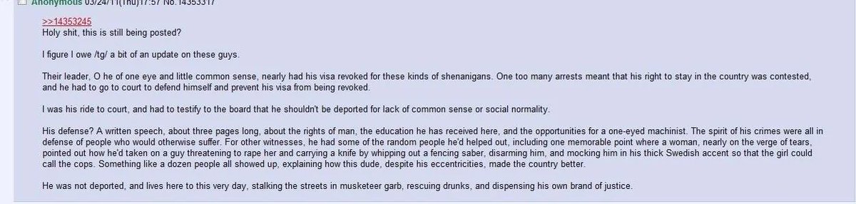 BLUNDERBUSSTED's tweet image. still one of my favorite greentexts