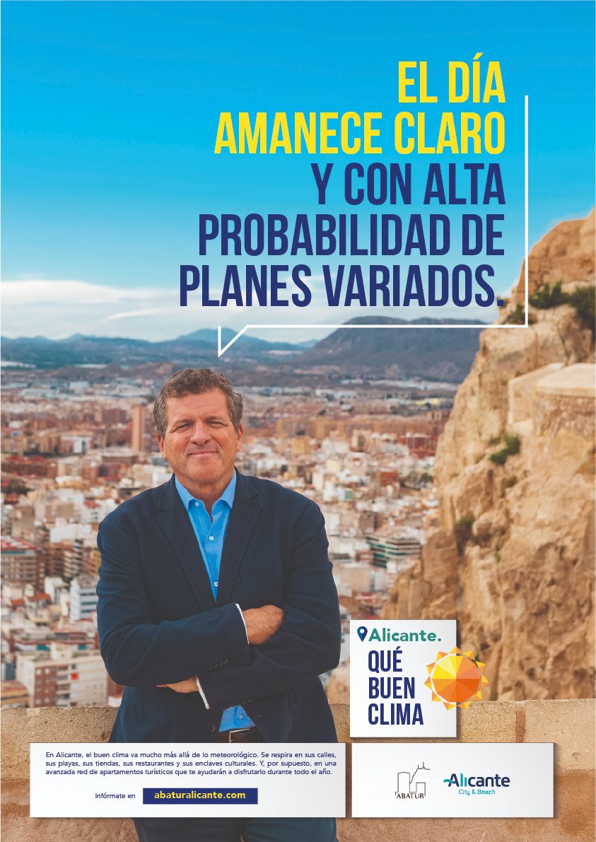 Paseos, playas, rutas culturales, naturales... todo ello acompañado por un buen clima. ¿Qué más se puede pedir?

En Alicante, el día amanece claro y con alta probabilidad de planes variados. ¿Cuál es el primero que harías al llegar a la ciudad?

¡Te leemos!