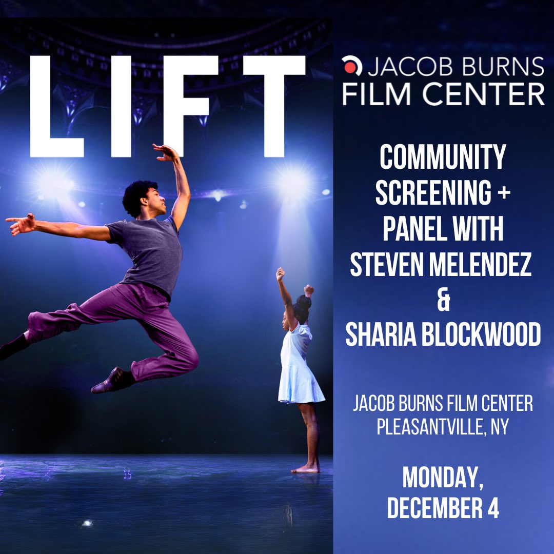 LIFTDocumentary's tweet photo. 🎥Join us for a special screening of LIFT &amp; panel discussion with LIFT stars &amp; filmmakers at the renowned Jacob Burns Film Center in Pleasantville, NY, on December 4th at 7pm. 

Register here 🎟️: https://t.co/kgjvoINtRh https://t.co/ZsHE3H3VxC