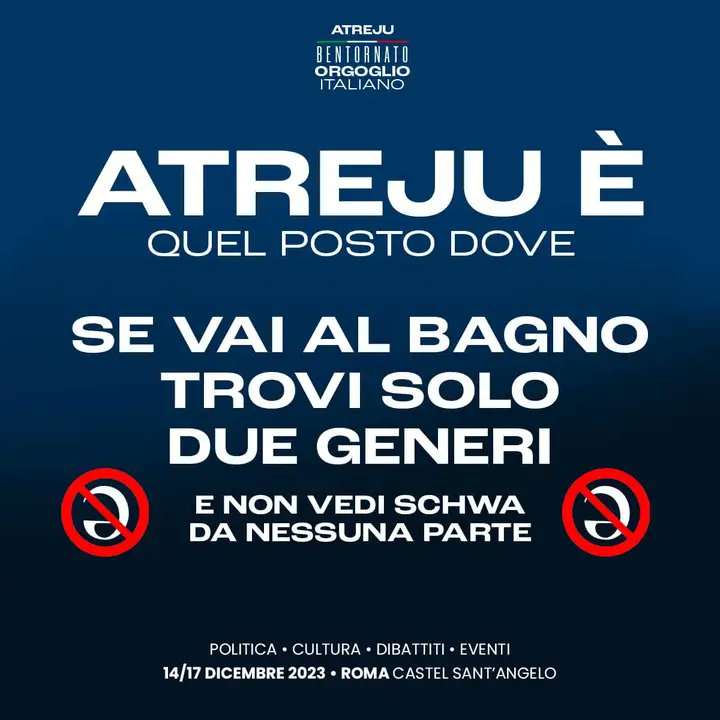 zeropregi's tweet photo. Atreju è un cesso a cielo aperto. https://t.co/eeFeE3b0xj