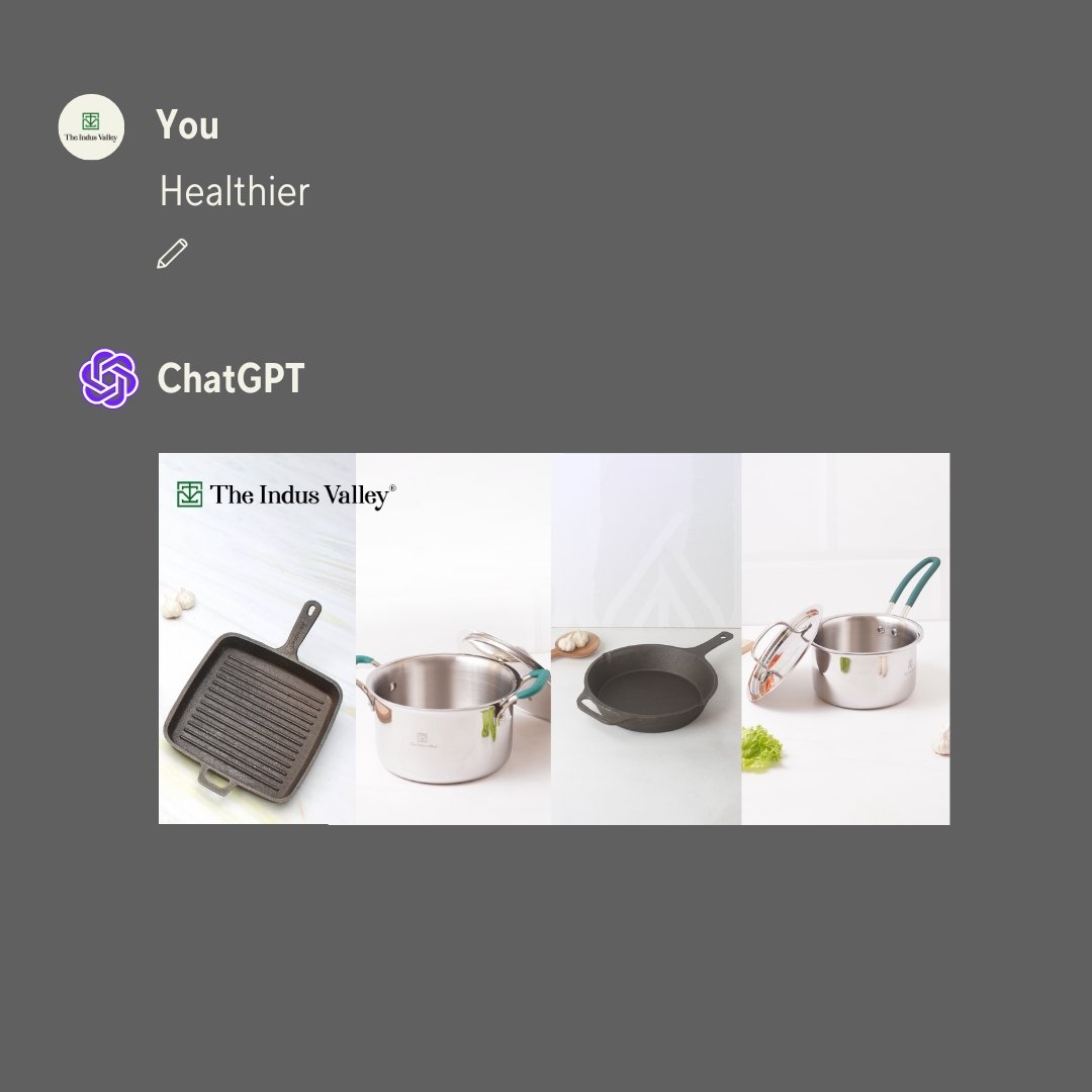 Theindusvalley_'s tweet photo. #TheIndusValley 💯 #HealthyCookware

We asked ChatGPT for you, and here are its answers! 🤖✨

#ChatGPT #AI #Memes #funpost https://t.co/EeJtrdkh0Q
