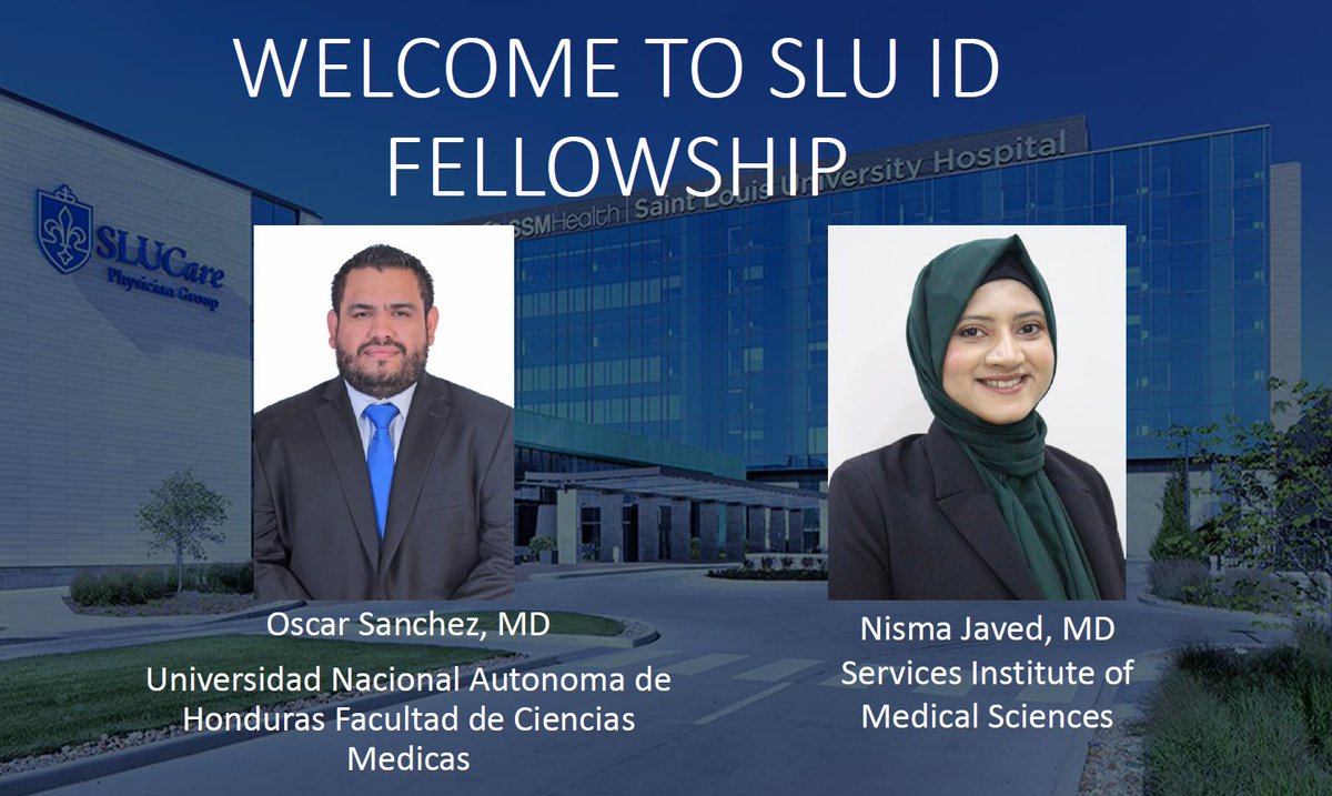 We are excited to announce our 2024 Infectious Disease Fellows, Drs. Sanchez and Javed! #matchday2023 #IDtwitter #SLU