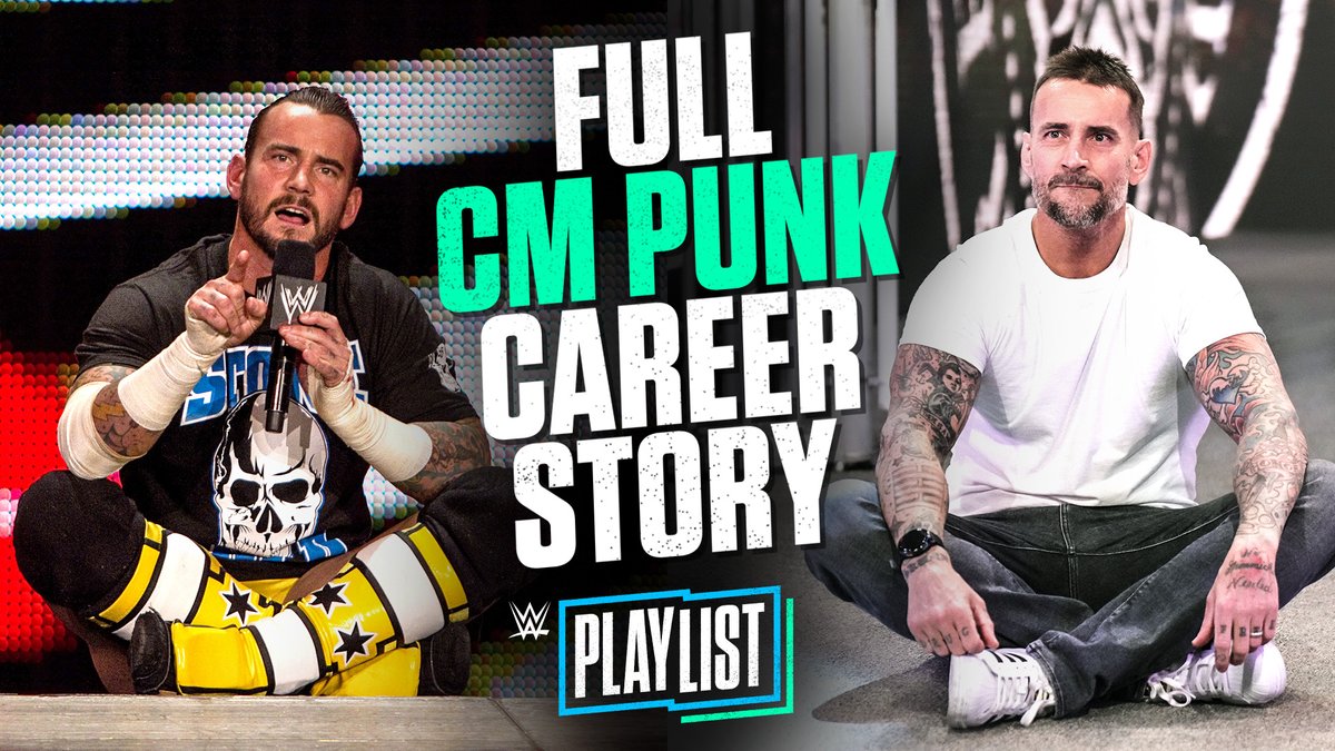 WWE's tweet photo. Follow the WWE journey of @CMPunk from his 2006 debut to 2011’s “Summer of Punk” to his unexpected 2023 Survivor Series return.

👉 https://t.co/dCtTSPM5rc https://t.co/q3YGi2UIJs