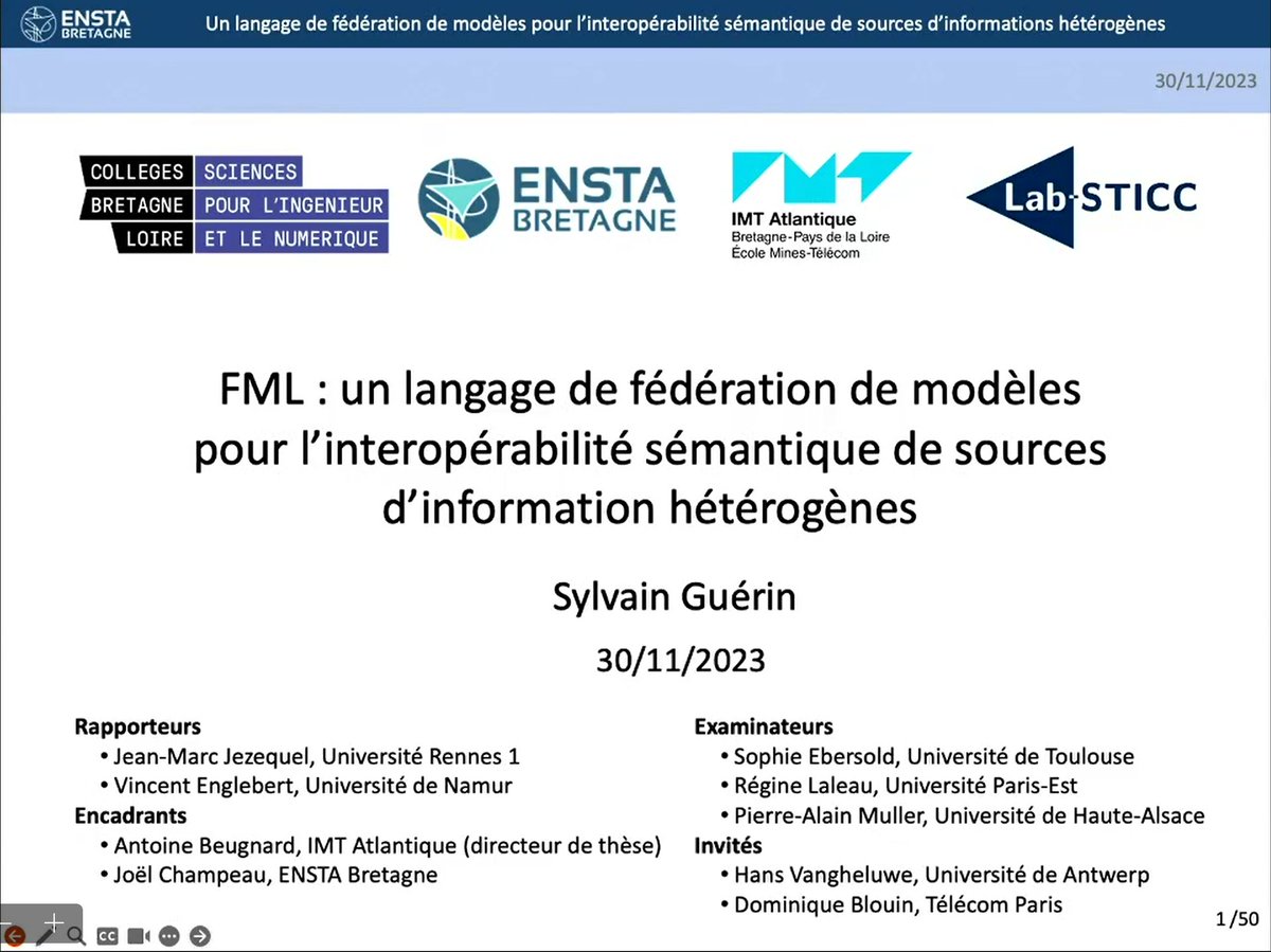 Vincent Englebert (@englebertv) on Twitter photo 👏Sincères félicitations à M. Sylvain GUÉRIN pour sa soutenance de thèse. Un travail d'une qualité exceptionnelle et d'une grande maturité avec de nombreuses promesses pour le déploiement de l'IDM dans l'industrie. <a href="/ENSTABretagne/">ENSTA Bretagne</a> 👏Sincères félicitations à M. Sylvain GUÉRIN pour sa soutenance de thèse. Un travail d'une qualité exceptionnelle et d'une grande maturité avec de nombreuses promesses pour le déploiement de l'IDM dans l'industrie. <a href="/ENSTABretagne/">ENSTA Bretagne</a>