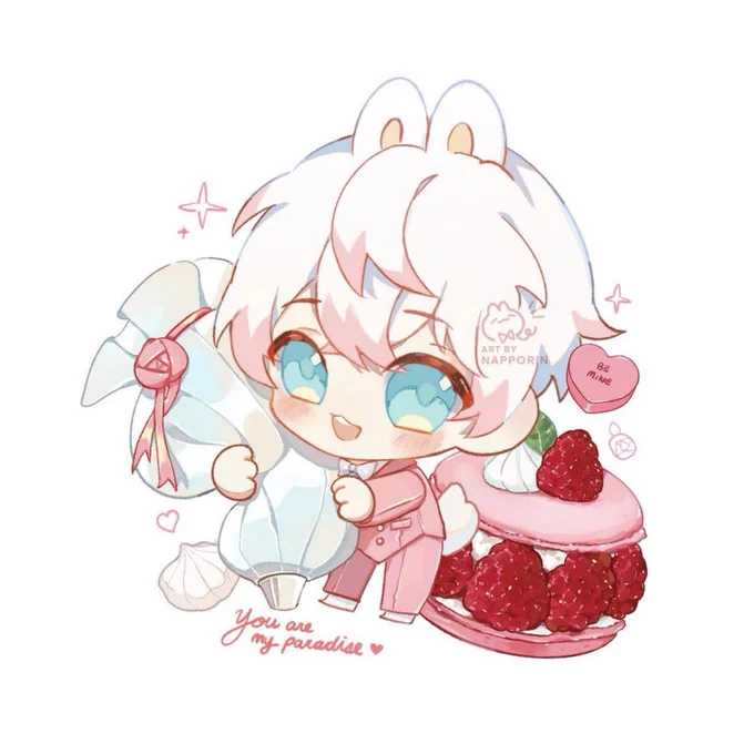 [RT]  Hi hi! I'm open for chibi x dessrt commission!  If you're interested you can DM me or send your enquires at napporin.com/commission